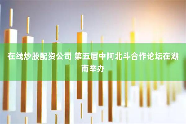 在线炒股配资公司 第五届中阿北斗合作论坛在湖南举办